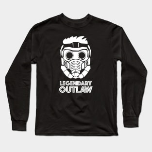Star-Lord the Legendary Outlaw in White Long Sleeve T-Shirt